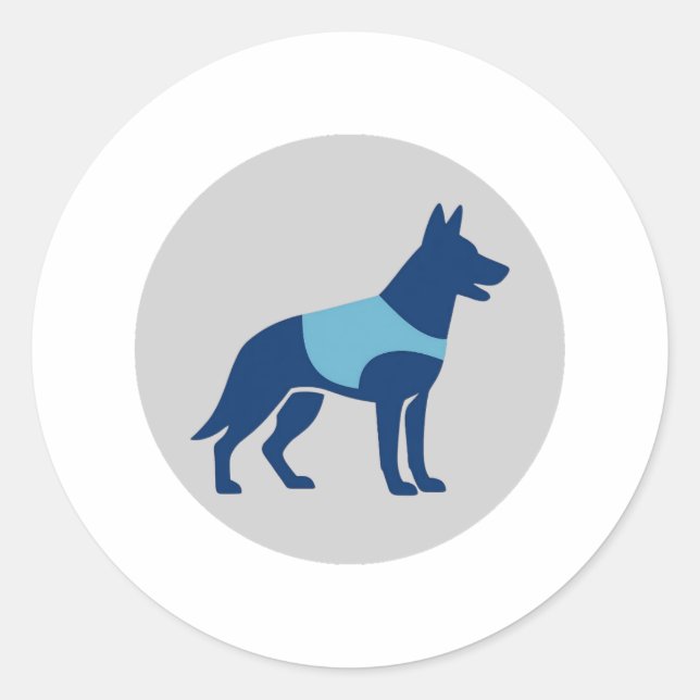 Polizei K9-Einheit Hund Aufkleber (Vorderseite)