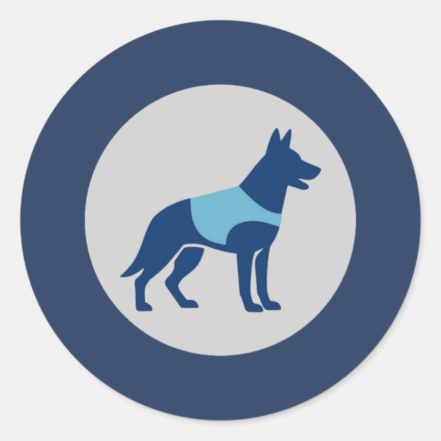 Polizei K9-Einheit Hund Aufkleber (Vorderseite)