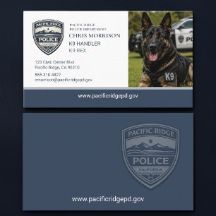 Polizei K9-Einheit Law Enforcement Logo Visitenkarte