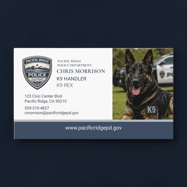 Polizei K9-Einheit Logo Visitenkarte (Von Creator hochgeladen)