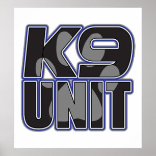 Polizei-K9-Einheit Paw-Druck Poster