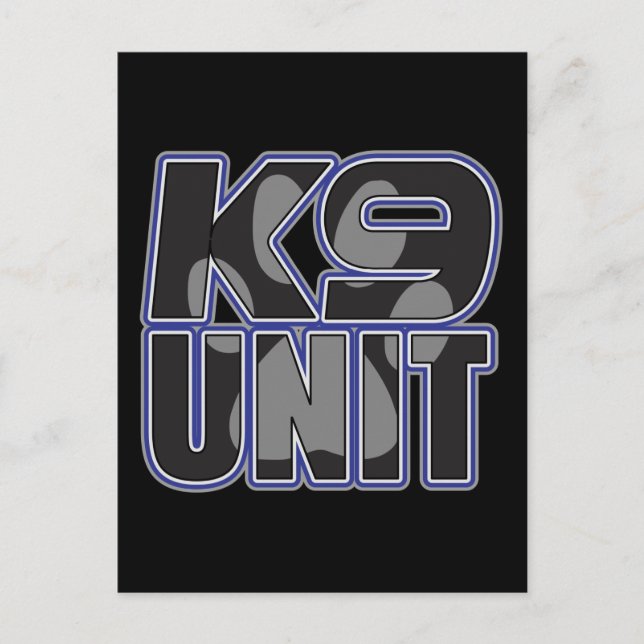 Polizei-K9-Einheit Paw-Druck Postkarte (Vorderseite)