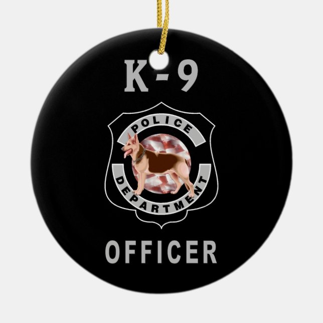 Polizei K9 Keramik Ornament (Vorne)