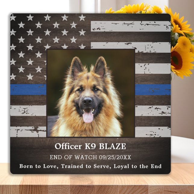 Polizei K9 Memorial Fallen Officer Polizei Dog Fotoplatte (Von Creator hochgeladen)