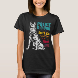 Polizei K 9 Einheit Deutscher Schäferhund Hund LEO T-Shirt