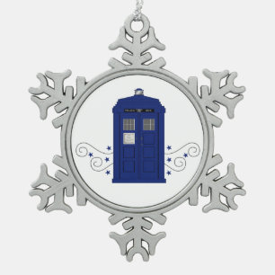 Polizei-Kasten-Wirbels-Zinn-Verzierung Schneeflocken Zinn-Ornament