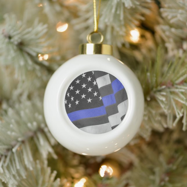 Polizei Keramik Kugel-Ornament (Baum)
