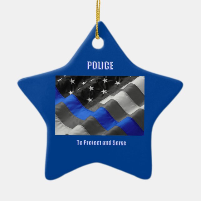 Polizei Keramik Ornament (Vorne)