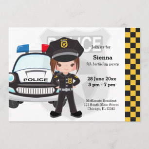 Polizei-Kinderparty Einladung
