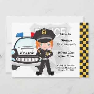 Polizei Kinderparty Einladung
