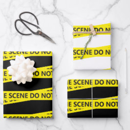 Polizei-Kriminalitätsband Geschenkpapier Set