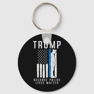 Polizei lebt Problem Pro Trump Thin Blue Line US F Schlüsselanhänger