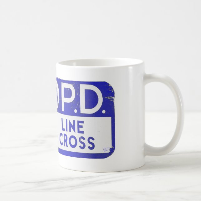 Polizei-Linie Zeichen - Blau New Orleans NOPD Tasse (Rechts)