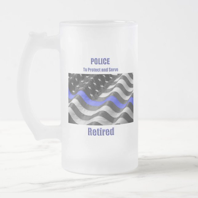 Polizei Mattglas Bierglas (Links)