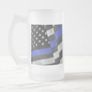 Polizei Mattglas Bierglas