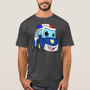 Polizei mit blauem Licht und Sirenen T-Shirt