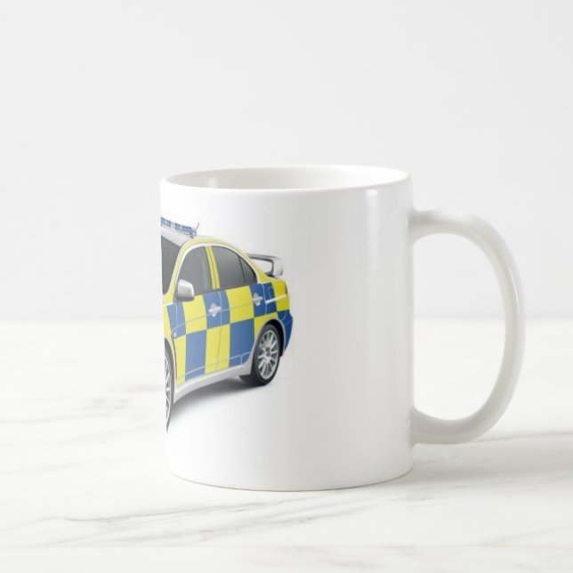 Polizei Mitsubishilancer evo Kaffeetasse (Rechts)