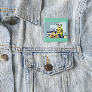 Polizei-Motorrad-Offizier Strafverfolgung Button