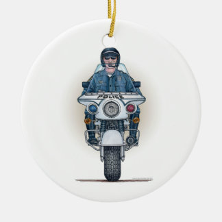 Polizei-Motorrad-Verzierung Keramikornament