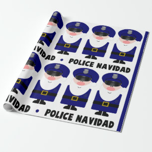 Polizei Navidad Geschenkpapier