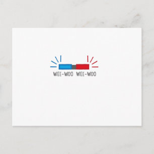 Polizei oder AmbulanzSiren Postkarte