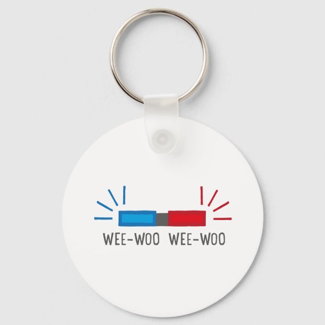 Polizei oder AmbulanzSiren Schlüsselanhänger (Vorderseite)