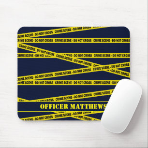 Polizei Officer Crime Scene Do Not Cross Tape Mousepad