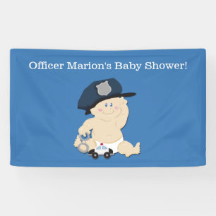 Polizei-Offizier-Baby-Polizist-Gewohnheits-Fahne Banner