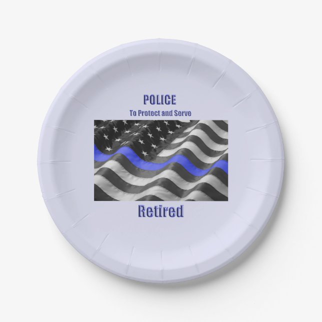 Polizei Pappteller (Vorderseite)