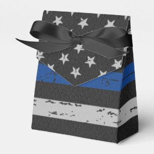 Polizei-Party Vintage-Flagge Dünne Blaue Linie Geschenkschachtel