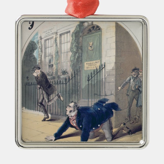 Polizei! Polizei! Lied-Bucheinband, c.1865 Silbernes Ornament (Vorne)