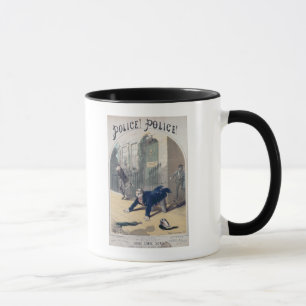 Polizei! Polizei! Lied-Bucheinband, c.1865 Tasse