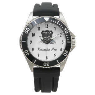 Polizei-Polizist-Logo Armbanduhr