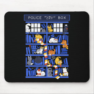 Polizei Public Cat Box Funny Kitten Cat Doctor Lib Mousepad