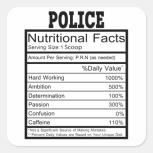 Polizei Quadratischer Aufkleber