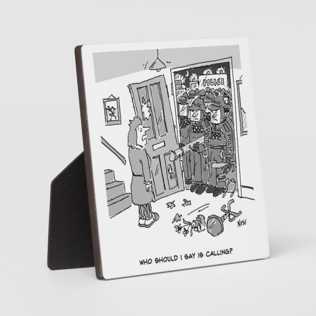 Polizei Raid a Property - Funny Police Theme Fotoplatte (Vorderseite)