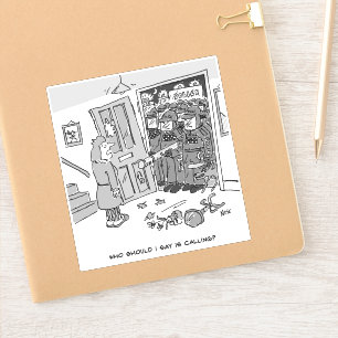 Polizei Raid a property - Funny Police Theme S Aufkleber