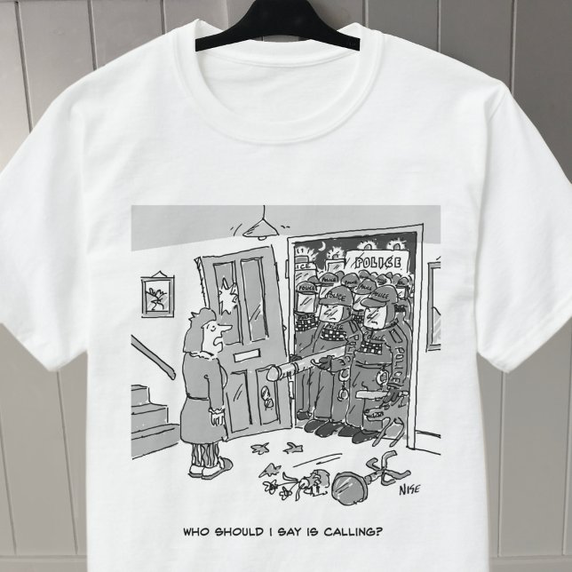 Polizei Raid a Property - Funny Police Theme T-Shirt (Von Creator hochgeladen)