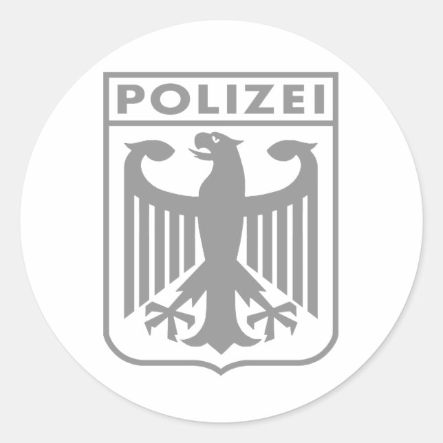 Polizei Runder Aufkleber (Vorderseite)