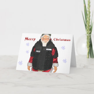 Polizei-Sankt-Weihnachtskarte Feiertagskarte