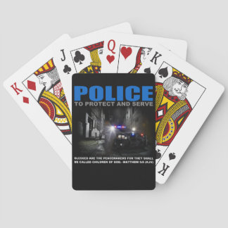 Polizei schützt sich und dient spielkarten