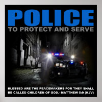 Polizei schützt und dient Poster