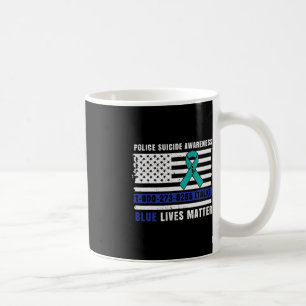 Polizei Selbstmord Bewusstsein Blue Living Law Enf Kaffeetasse