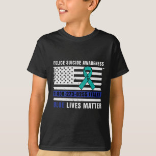 Polizei Selbstmord Bewusstsein Blue Living Law Enf T-Shirt