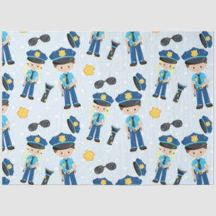 Polizei-Serien-Design 4 Seidenpapier
