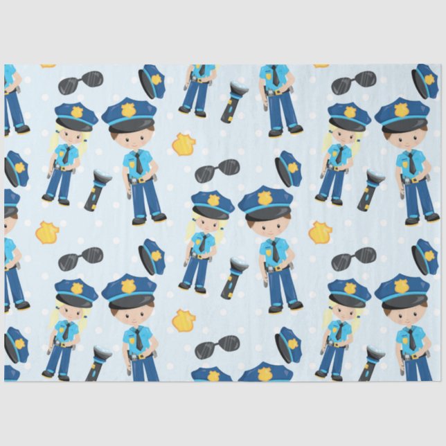 Polizei-Serien-Design 4 Seidenpapier (Vorderseite)