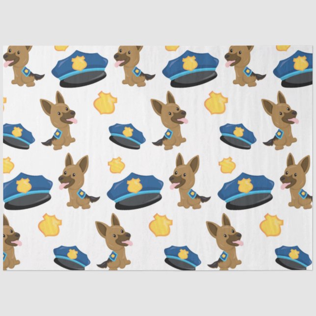 Polizei-Serien-Design 6 Seidenpapier (Vorderseite)