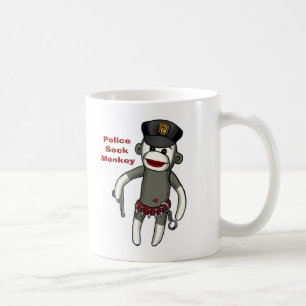 Polizei-Sockenaffe Kaffeetasse