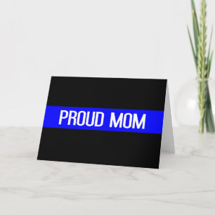 Polizei - stolze Polizei-Mama-dünne blaue Linie Karte