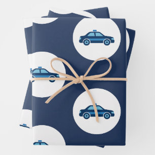Polizei-Streifenwagen-Geschenkpapier Geschenkpapier Set